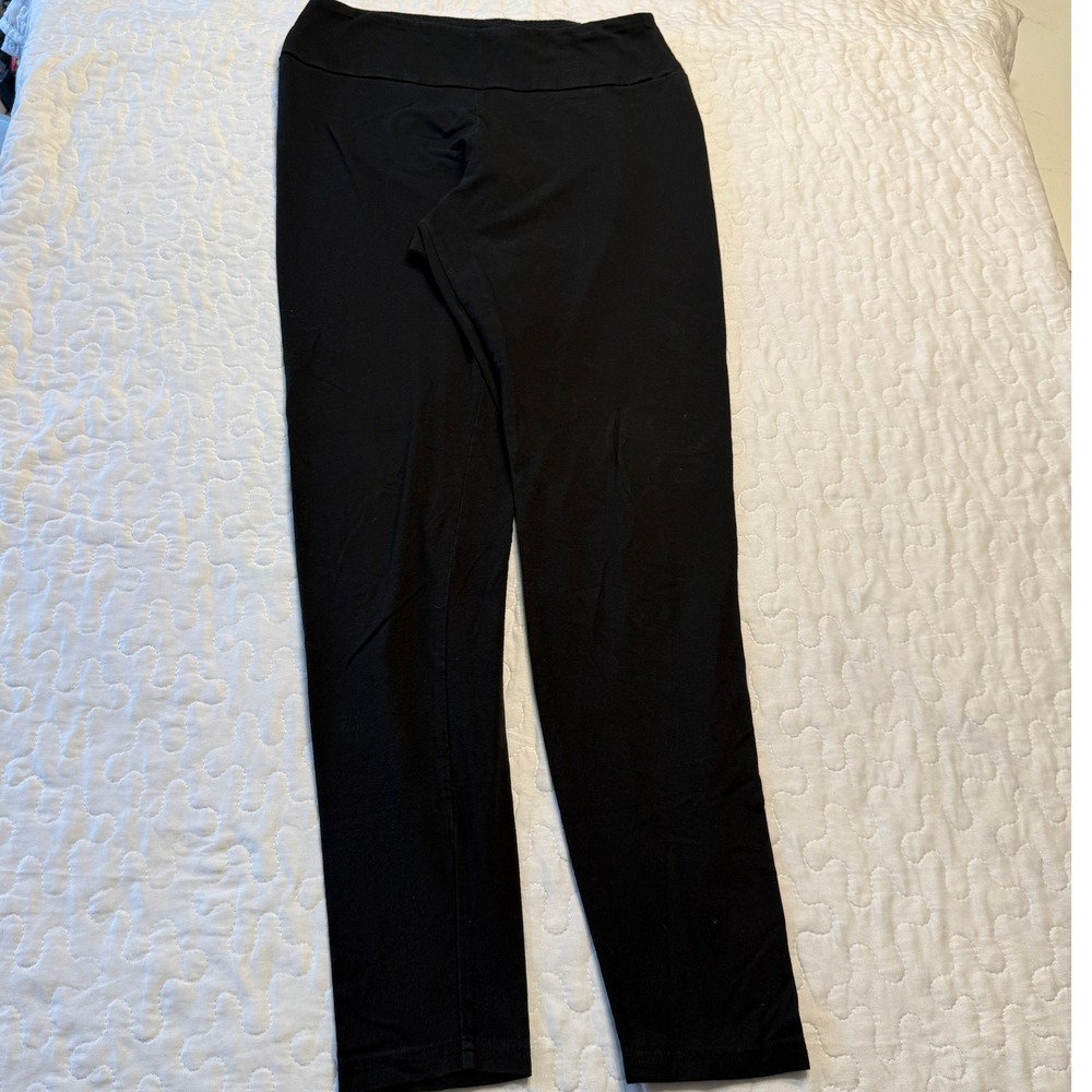 Women L Leggings Black High Rise COTTON YOGA STRETCHY COMFY GYM EVERYDAY TARGET